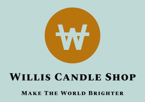 Willis Candle Shop logo with green background and large W.