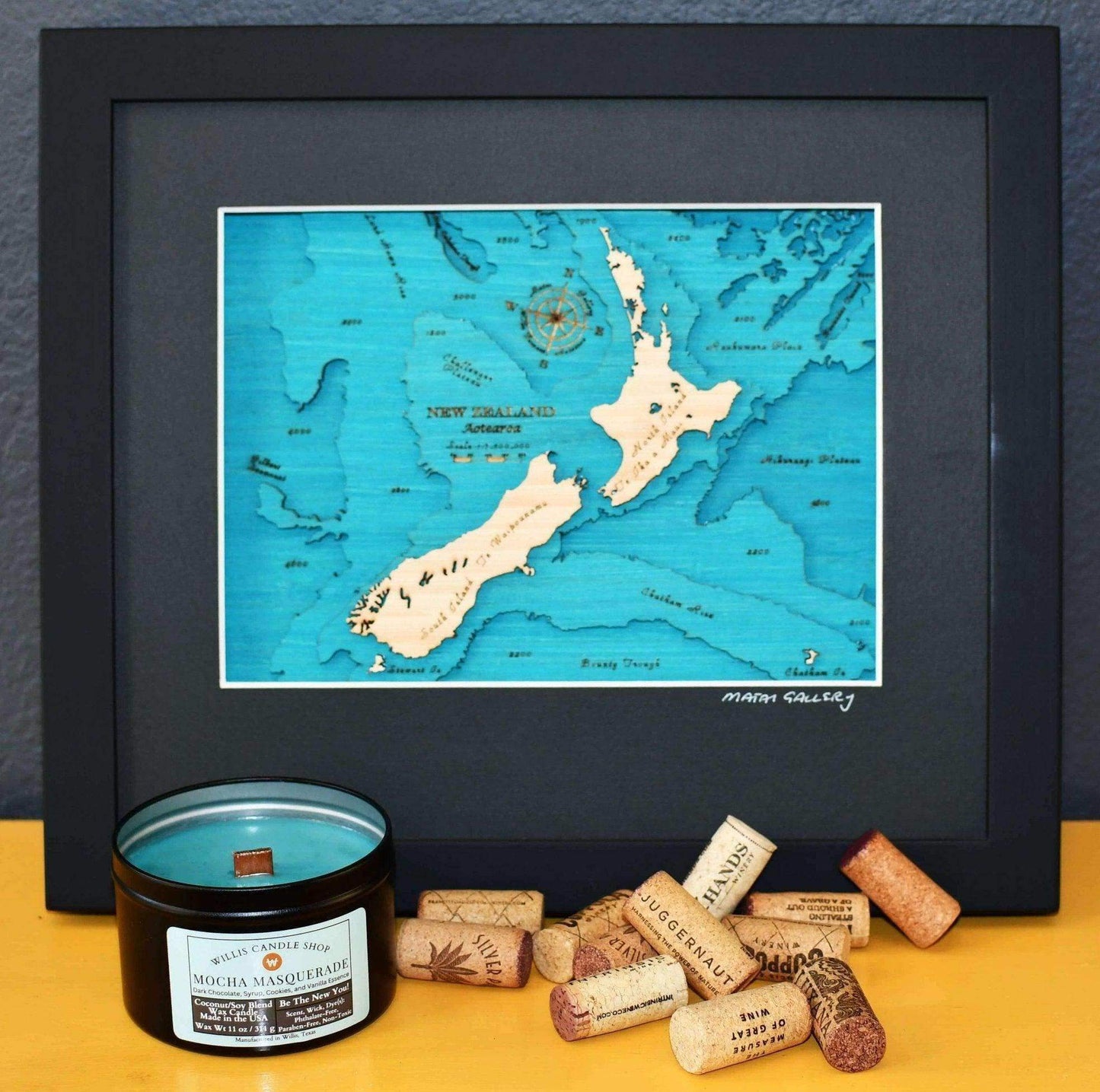 Scented candles made in the USA in wood wock option at Willis Candle Shop.