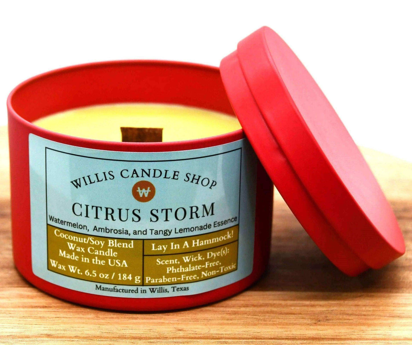 Masculine candle made in the USA at the Willis Candle Shop.