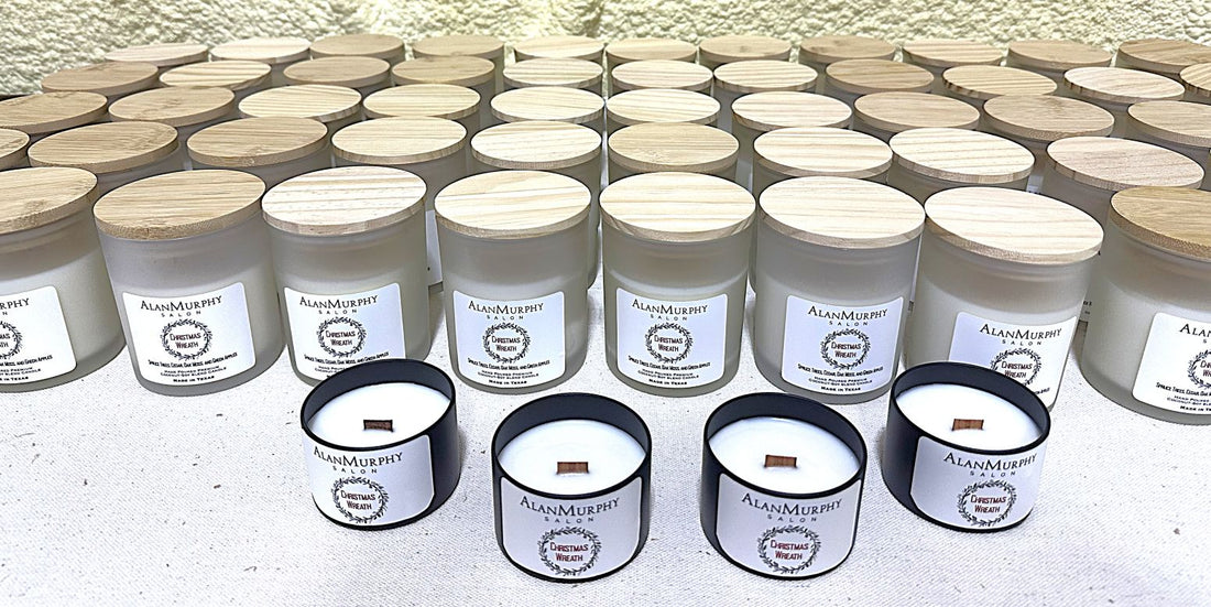 Custom candle order for the Alan Murphy Salon in Houston, Texas.