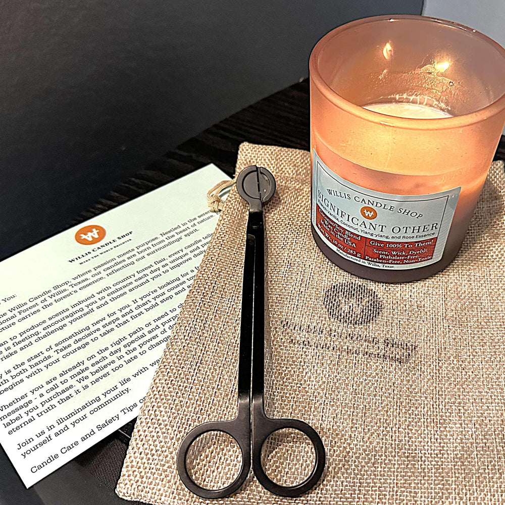 wick size test of coconut soy candle, an eco friendly candle option and best candle in the Select Barrel Collection.