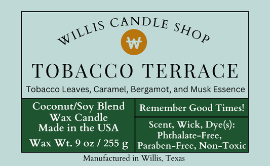 Tobacco Candle Shop Label