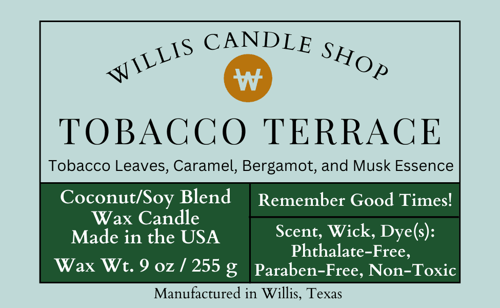 Tobacco Candle Shop Label