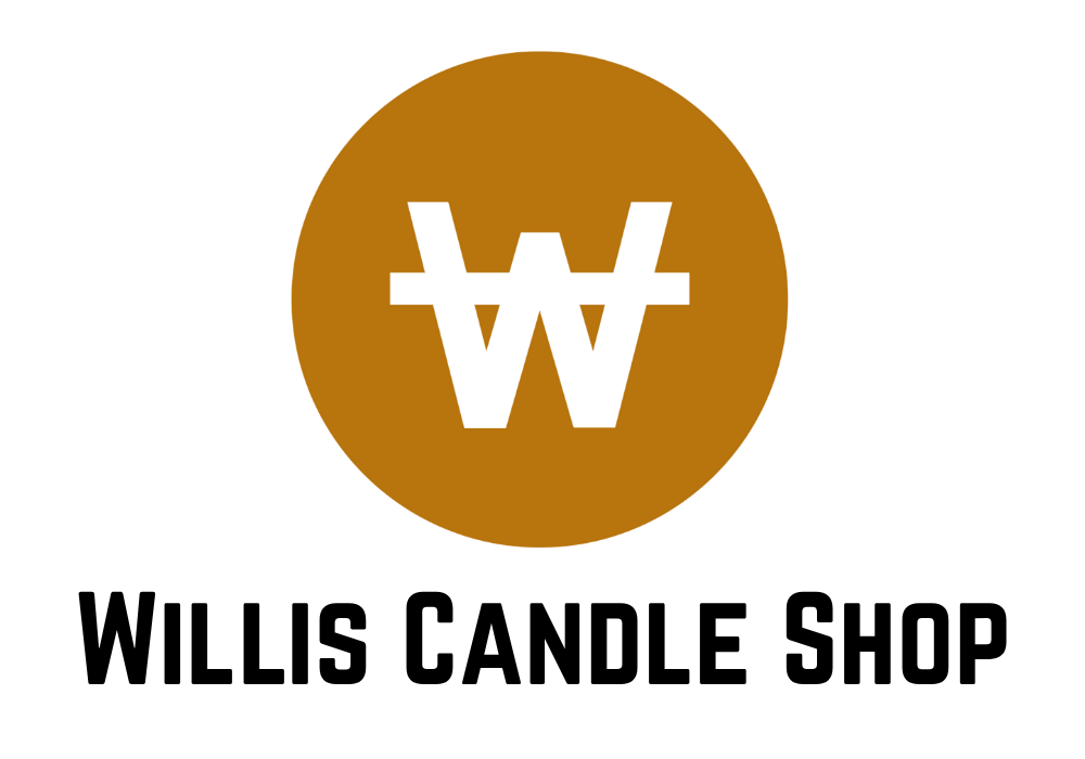Willis Candle Shop logo with a big orange circle and white W.