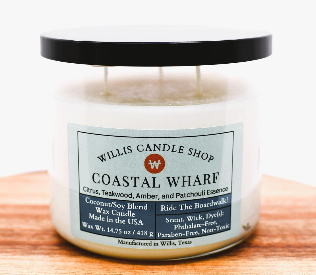 Scented candle preparation at the Willis Candle Shop.