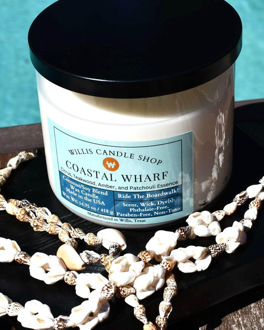 Amber Candle with Non-Toxic Soy Wax in Contempo Glass Jar