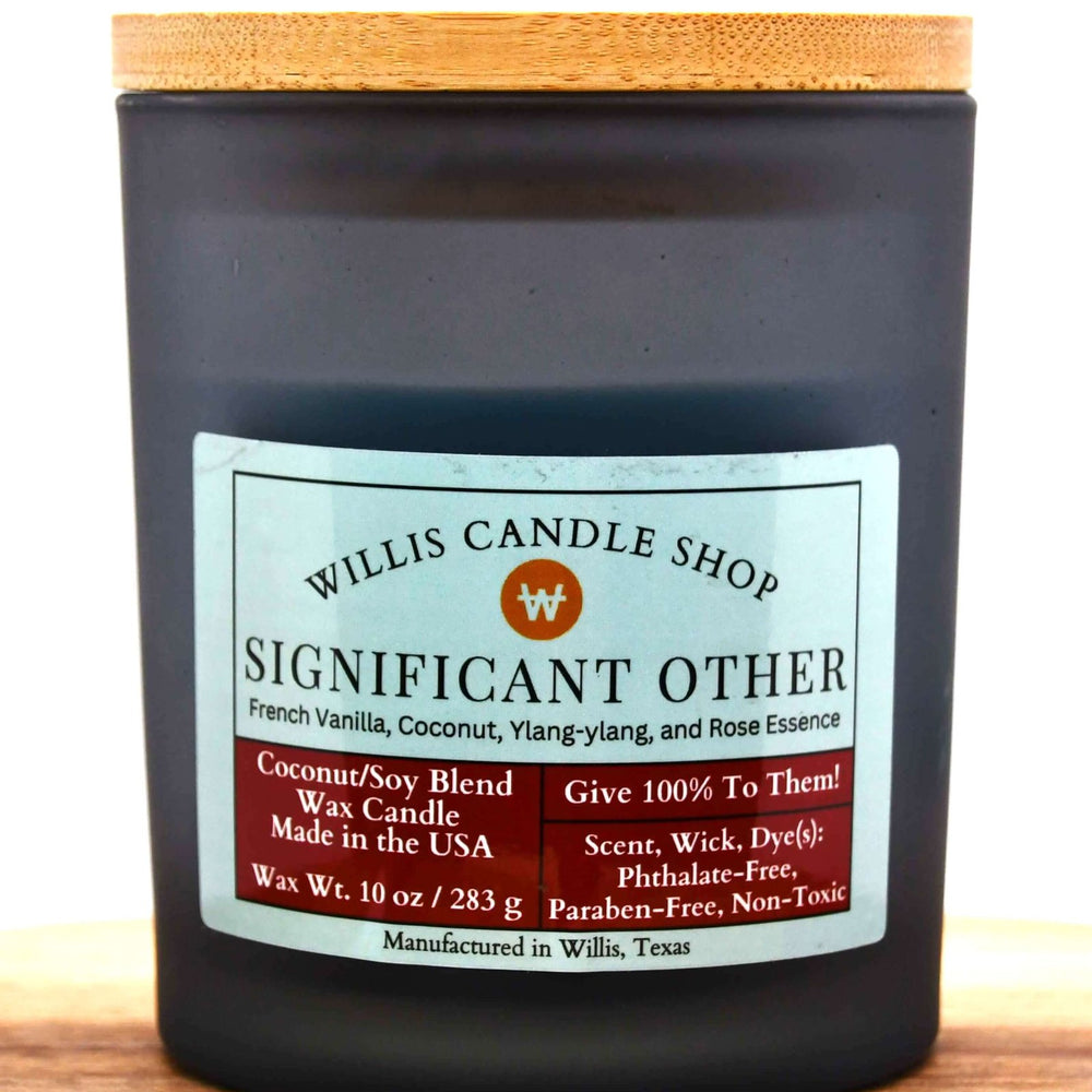 
                  
                    Sea-green coconut and soy 25/75 blended candle in a 14.5 black-frosted container.
                  
                