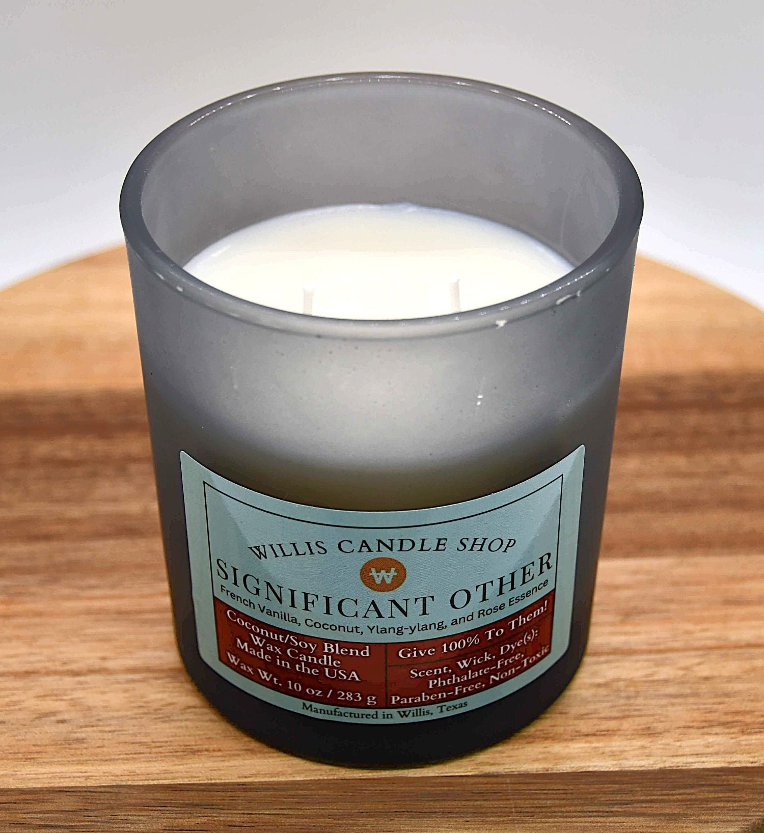 Scented candle in Significant Other Fragrant candle option at Willis Candle Shop.