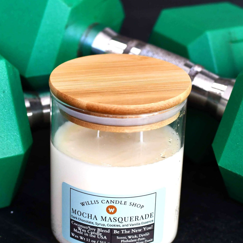 
                  
                    White coconut and soy 25/75 blended candle with 11 ounces of wax in an elegant 16 ounce glass container with bamboo lid.
                  
                